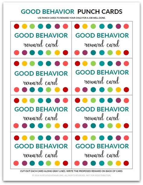 smart choices hat punch cards|punch cards for positive behaviors.